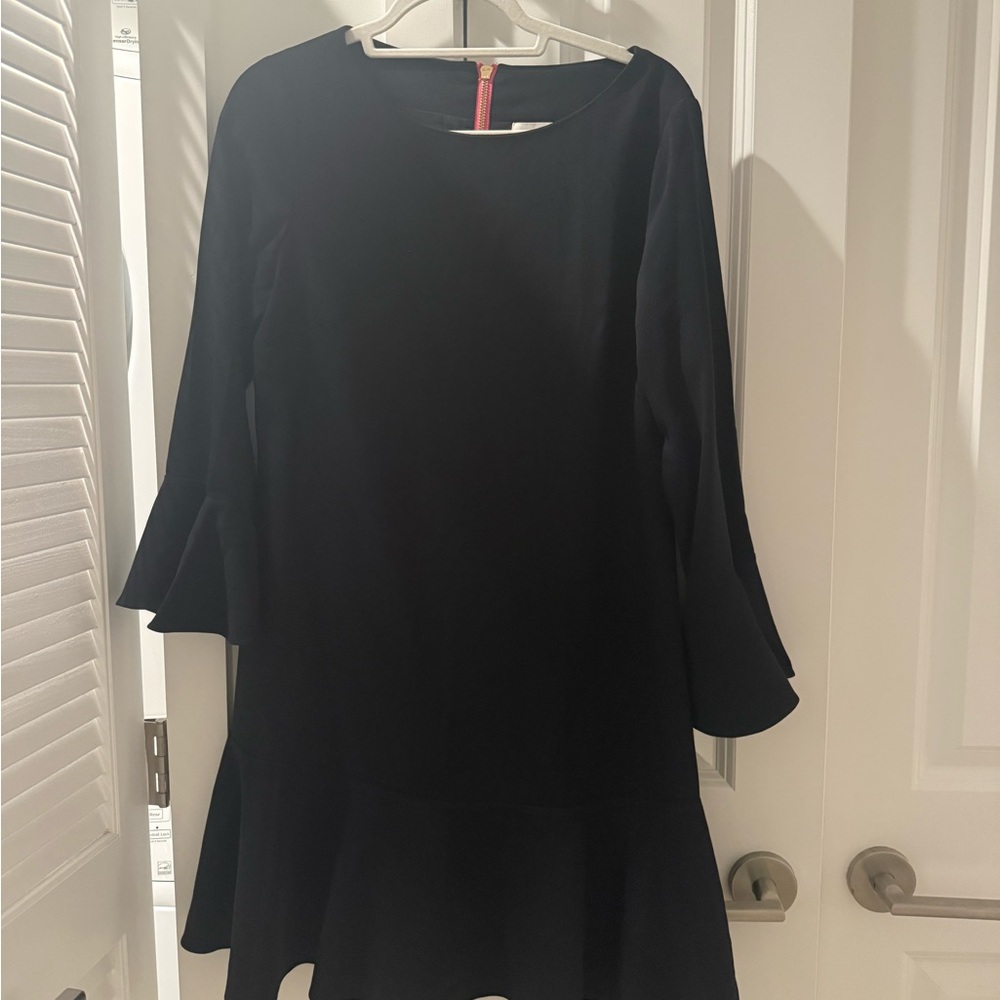 Sail to Sable Black A-Line Bell Sleeve Dress